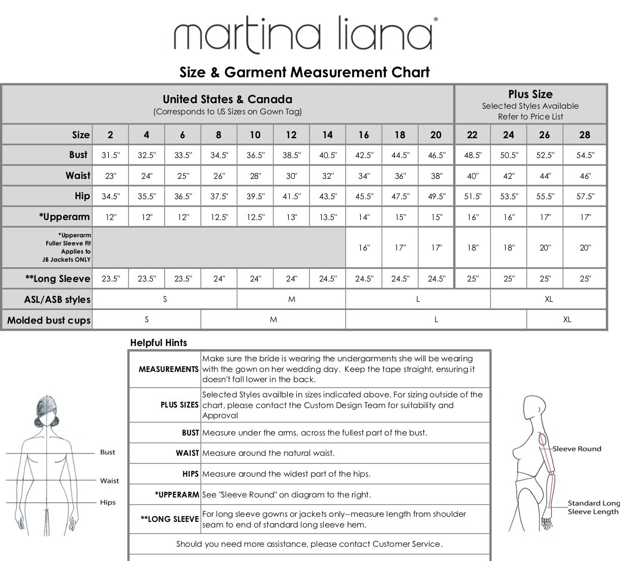 Martina sales liana sizing